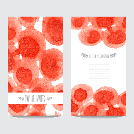 Elegant watercolor cards, design elements. Can be used for wedding, baby shower, mothers day, valentines day, birthday cards, invitations, banners, flyers, gift wrap, print, manufacturingのイラスト素材