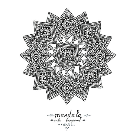 Elegant oil painted mandala card, design elements. Can be used for wedding, baby shower, mothers day, valentines day, birthday cards, invitations, banners, flyers, gift wrap, print, manufacturingのイラスト素材