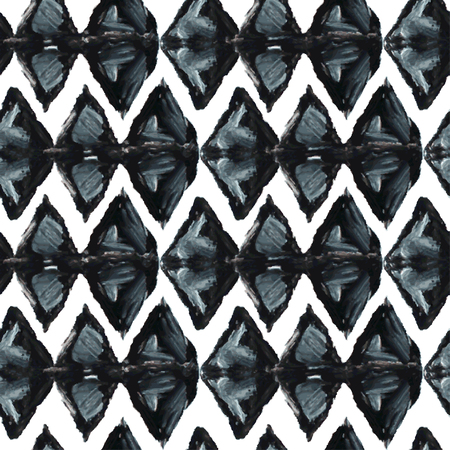 Elegant seamless pattern with oil painted decorations, design elements.のイラスト素材