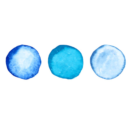Decorative watercolor circles, design elements. Can be used for wedding, baby shower, mothers day, valentines day cards, invitations. Vectorized watercolor backgroundのイラスト素材