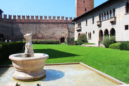 Castelvecchio Museum. Popular touristic european destination in Verona, Italyのeditorial素材