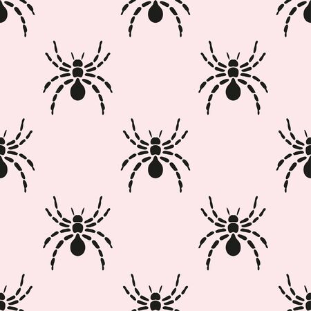 Elegant seamless pattern with abstract spider symbols, design elements. Can be used for invitations, greeting cards, scrapbooking, print, gift wrap, manufacturing. Insect themeのイラスト素材