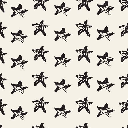 Abstract seamless pattern with brush strokes, design element. Stars texture. Can be used for invitations, greeting cards, scrapbooking, print, gift wrap, manufacturing. Grunge backgroundのイラスト素材