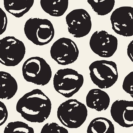 Abstract seamless pattern with brush strokes, design element. Dots texture. Can be used for invitations, greeting cards, scrapbooking, print, gift wrap, manufacturing. Grunge backgroundのイラスト素材