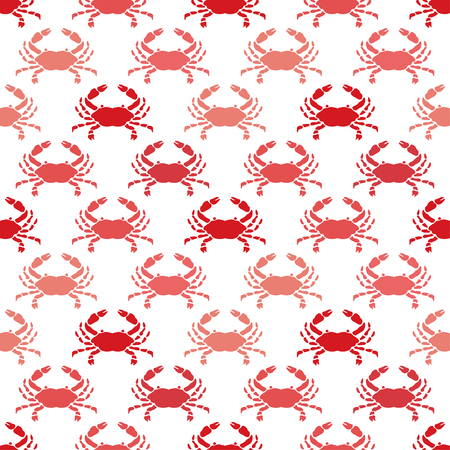 Elegant seamless pattern with abstract crab symbols, design elements. Can be used for invitations, greeting cards, scrapbooking, print, gift wrap, manufacturing. Sea food themeのイラスト素材