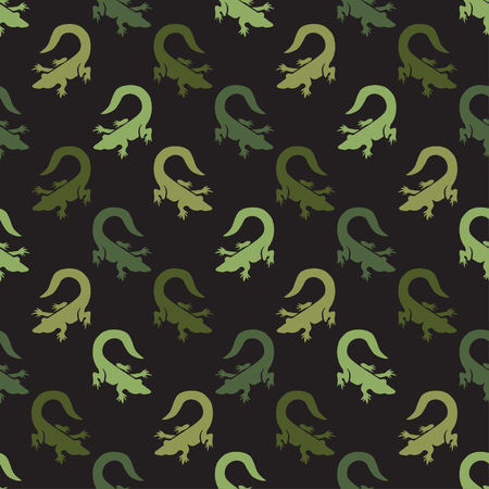Elegant seamless pattern with abstract crocodile symbols, design elements. Can be used for invitations, greeting cards, scrapbooking, print, gift wrap, manufacturing. Animal themeのイラスト素材