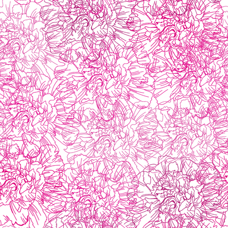 Elegant seamless pattern with hand drawn decorative chrysanthemum flowers, design elements. Floral pattern for wedding invitations, greeting cards, scrapbooking, print, gift wrap, manufacturingのイラスト素材