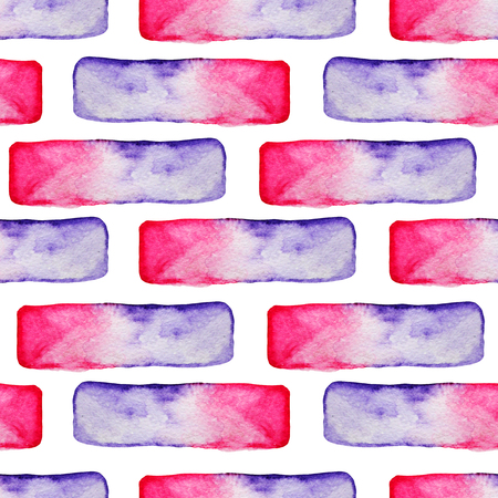 Elegant seamless pattern with watercolor painted decorative rectangles, design elements. Abstract pattern for wedding invitations, greeting cards, scrapbooking, print, gift wrap, manufacturingの写真素材