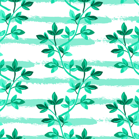 Elegant seamless pattern with hand drawn decorative leaves, design elements. Floral pattern for invitations, greeting cards, scrapbooking, print, gift wrap, manufacturingのイラスト素材