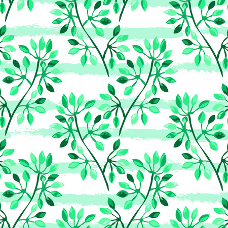 Elegant seamless pattern with hand drawn decorative leaves, design elements. Floral pattern for invitations, greeting cards, scrapbooking, print, gift wrap, manufacturingのイラスト素材