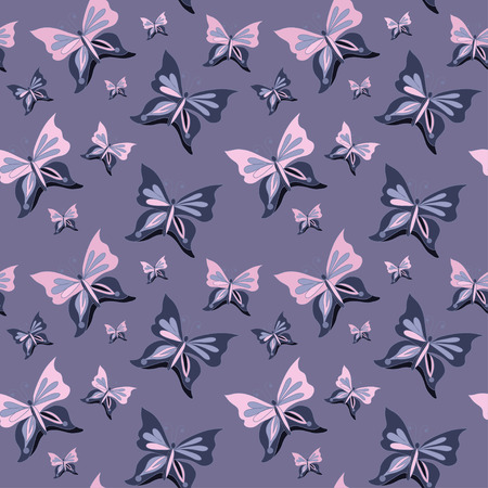 Elegant seamless pattern with hand drawn decorative butterflies, design elements. Floral pattern for wedding invitations, greeting cards, scrapbooking, print, gift wrap, manufacturing.のイラスト素材