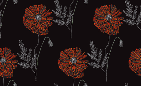 Elegant pattern with hand drawn decorative rose flowers, design elements.のイラスト素材