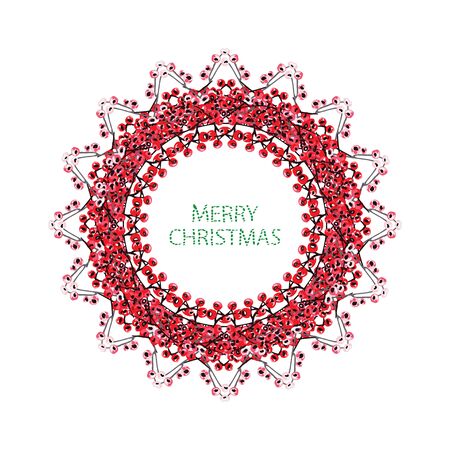 Christmas wreath icon.のイラスト素材