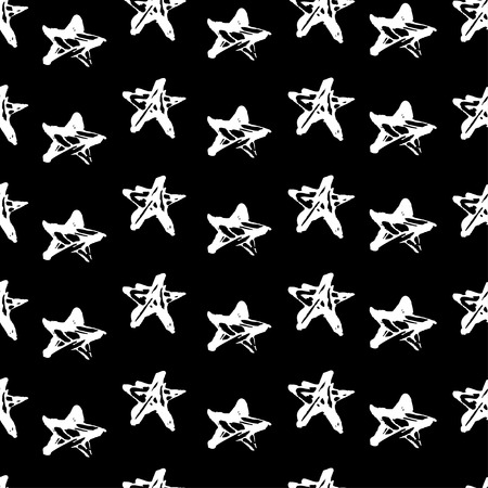 Abstract grunge seamless pattern with stars, design element. Can be used for invitations, greeting cards, scrapbook, print, gift wrap, manufacturing, textile.のイラスト素材