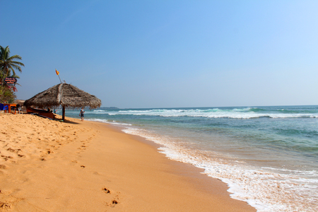 View of Indian Ocean from Narigama Beach in Hikkaduwa, Sri Lanka. Popular touristic asian destination. Seascape. Landscape. Vacation destinationのeditorial素材