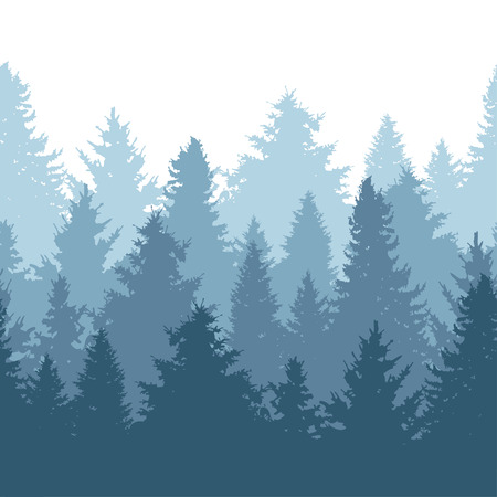 Elegant seamless pattern with fir trees, design elements. Forest pattern for invitations, cards, print, gift wrap, manufacturing, textile, fabric, wallpapers. Nature themeのイラスト素材