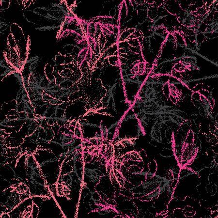 Elegant seamless pattern with flowers, design elements. Floral  pattern for invitations, cards, print, gift wrap, manufacturing, textile, fabric, wallpapersのイラスト素材