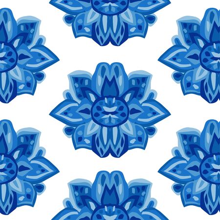 Elegant seamless pattern with mandalas in watercolor style, design elements. Mandala pattern for invitations, greeting cards, scrapbooking, print, gift wrap, manufacturingのイラスト素材