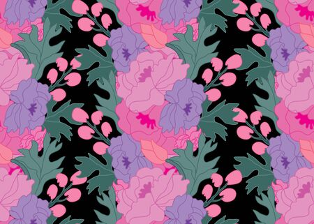 Elegant seamless pattern with peony flowers, design elements. Floral  pattern for invitations,...