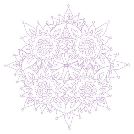 Decorative hand drawn mandalaのイラスト素材