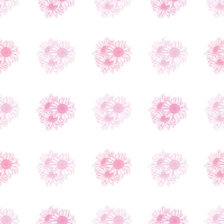 Elegant seamless pattern with chamomile flowers, design elements. Floral  pattern for invitations, cards, print, gift wrap, manufacturing, textile, fabric, wallpapersの写真素材