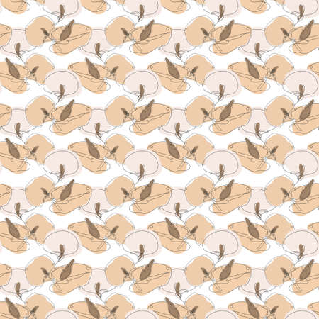 Elegant seamless pattern with calla flowers, design elements.  Continuous line art style