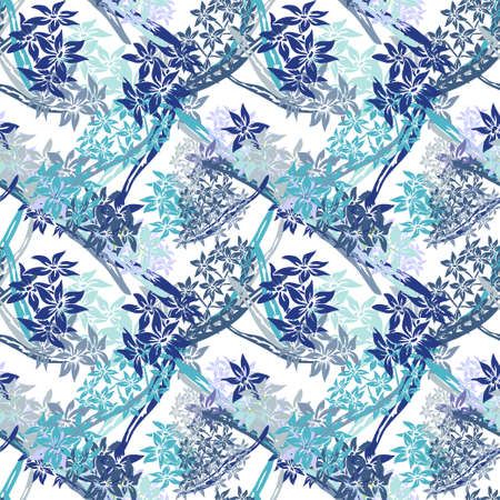Elegant seamless pattern with hyacinth flowers, design elements. Floral  pattern for invitations, cards, print, gift wrap, manufacturing, textile, fabric, wallpapersのイラスト素材