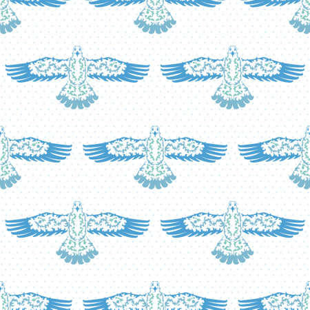 Elegant seamless pattern with seagull birds, design elements. Bird pattern for invitations, cards, print, gift wrap, manufacturing, textile, fabric, wallpapersのイラスト素材