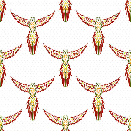 Elegant seamless pattern with parrot birds, design elements. Bird pattern for invitations, cards, print, gift wrap, manufacturing, textile, fabric, wallpapersのイラスト素材