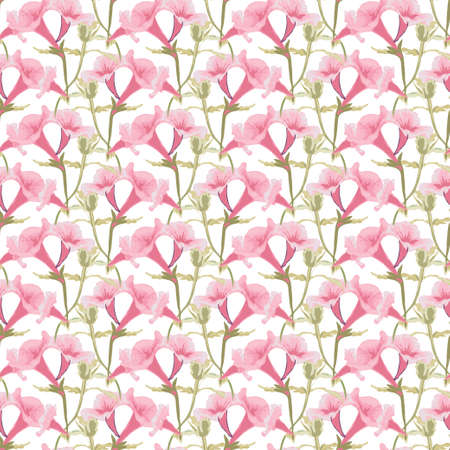 Elegant seamless pattern with pastel flowers, design elements. Floral  pattern for invitations, cards, print, gift wrap, manufacturing, textile, fabric, wallpapersのイラスト素材