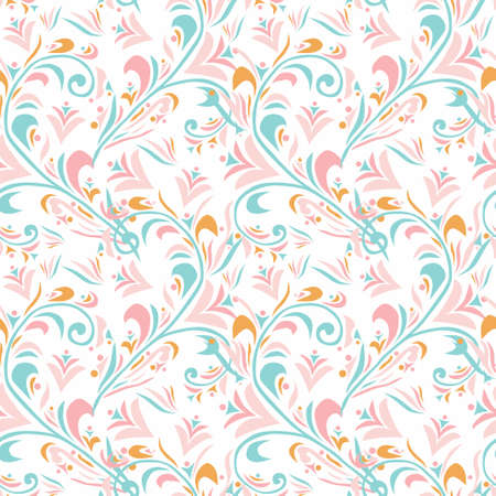 Elegant seamless pattern with abstract flowers, design elements. Floral  pattern for invitations, cards, print, gift wrap, manufacturing, textile, fabric, wallpapersのイラスト素材