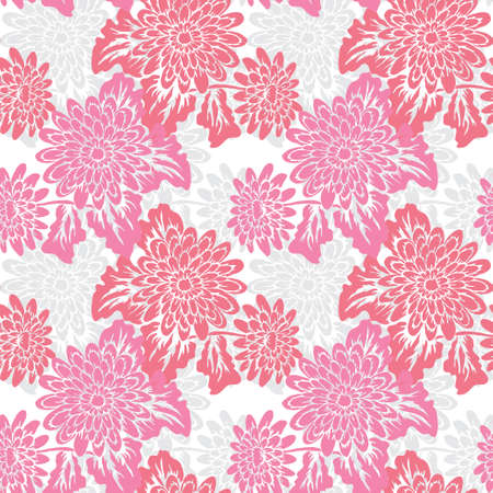 Elegant seamless pattern with gerbera flowers, design elements. Floral  pattern for invitations, cards, print, gift wrap, manufacturing, textile, fabric, wallpapersのイラスト素材
