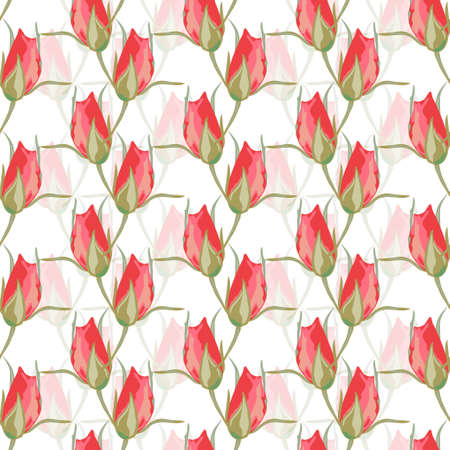 Elegant seamless pattern with rose flowers, design elements. Floral  pattern for invitations, cards, print, gift wrap, manufacturing, textile, fabric, wallpapersのイラスト素材
