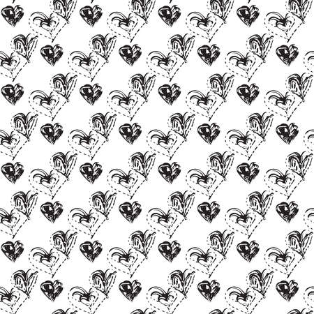 Abstract seamless pattern with hearts, design element. Tribal pattern for invitations, cards, print, gift wrap, manufacturing, textile, fabric, wallpapersのイラスト素材