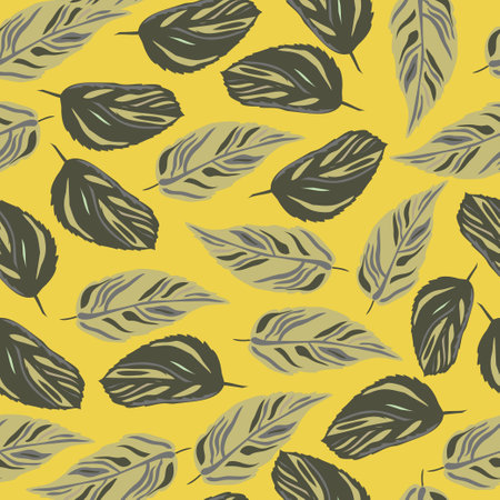 Elegant seamless pattern with leaves, design elements. Floral  pattern for invitations, cards, print, gift wrap, manufacturing, textile, fabric, wallpapers. 2021 color trendsのイラスト素材