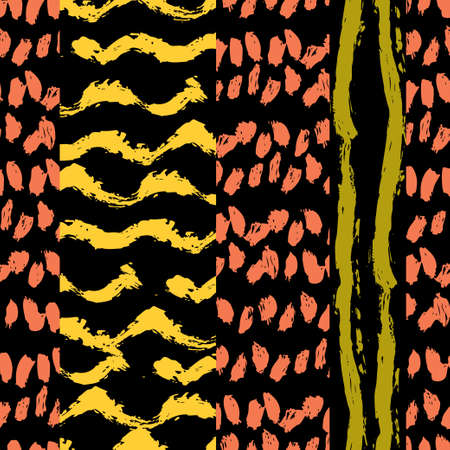 Abstract grunge seamless pattern, design element. Boho, tribal  pattern for invitations, cards, print, gift wrap, manufacturing, textile, fabric, wallpapersのイラスト素材