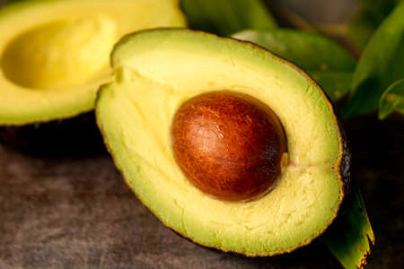 Fresh avocado halvedの写真素材