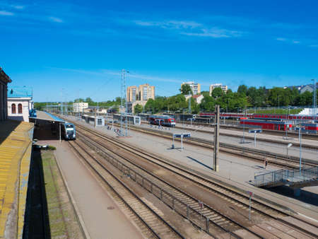 Railway in summerのeditorial素材