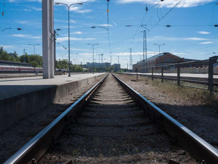 Railway in summerのeditorial素材