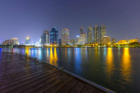 Building cityscape in Bangkok, Thailand