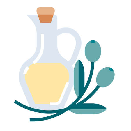 olive oil vector illustration in gradient designのイラスト素材