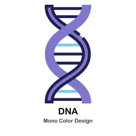 DNA structure mono color iconのイラスト素材