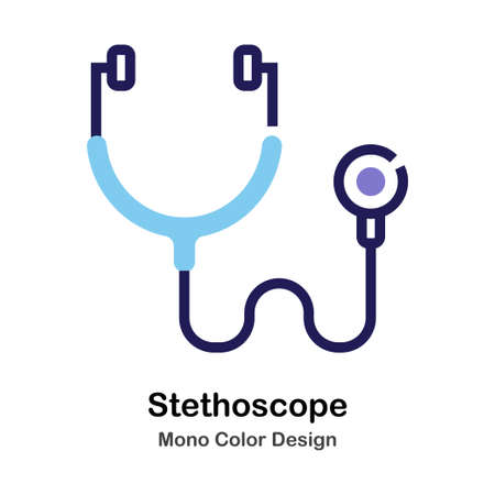 Stethoscope mono color iconのイラスト素材