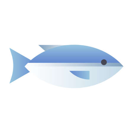 fresh salmon vector illustration in gradient designのイラスト素材