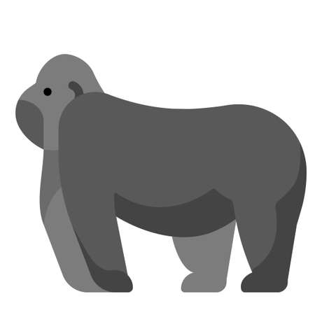 Gorilla vector illustration in flat color designのイラスト素材