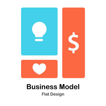 Business model plan Flat vector Illustrationのイラスト素材