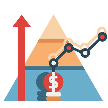 Base of pyramid vector illustration in flat color designのイラスト素材