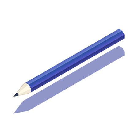 Pencil gradient vector illustration in isometric designのイラスト素材