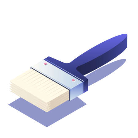 Paintbrush gradient vector illustration in isometric designのイラスト素材