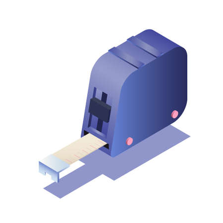 Measuring tape gradient vector illustration in isometric designのイラスト素材
